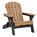 Adirondack Gartenstuhl 83 x 80 x 95 cm aus Kunststoff in Braun Schwarz mit breiten Armlehnen