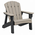 Adirondackstuhl 79 x 81 x 92 cm aus Kunststoff Taupe Schwarz für den Außenbereich