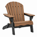 Adirondack Gartenstuhl 83 x 88 x 98 cm Kunststoff in Holzoptik Braun Schwarz mit Armlehnen