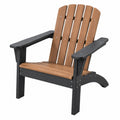 Adirondack-Gartenstuhl 83 x 78 x 98 cm Kunststoff Braun Schwarz mit Armlehnen